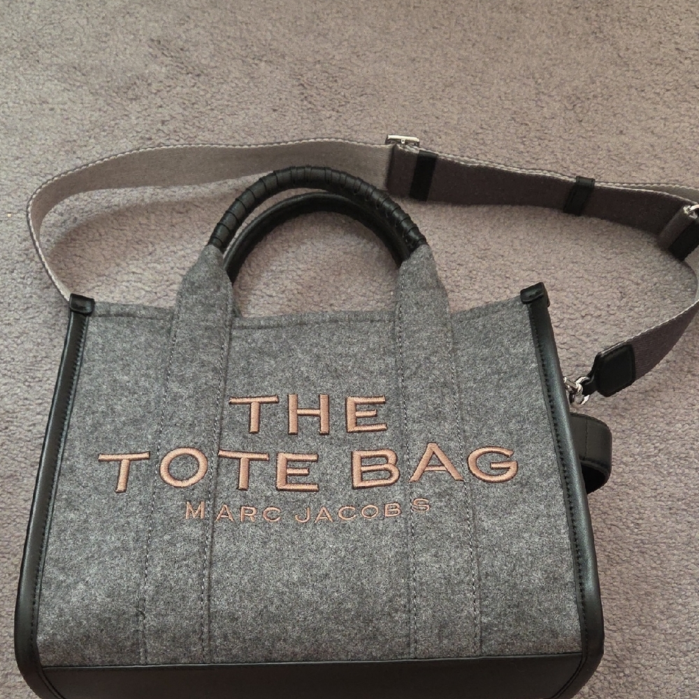 Marc Jacobs Gray and Black Tote Bag